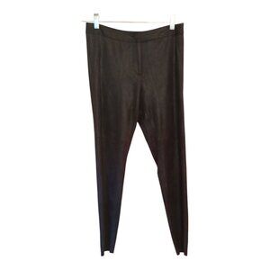 BAR III Black Faux Suede Stretchy Women's Size Medium Leggings Cropped Pants